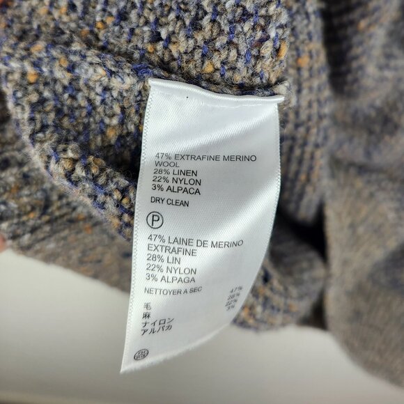 Tommy Bahama Merino Wool Linen Alpaca Multicolored Knit Shawl Collar Sweater M - Picture 9 of 10